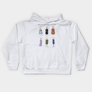 Six Iconic Female British Writers Kids Hoodie